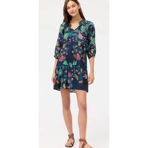 NEW JOHNNY WAS tassel dress in navy floral